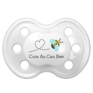 Cute Bee with Heart Trail Baby Pacifier