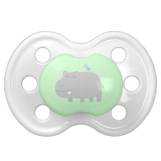 Happy Hippo and Blue Bird Baby Pacifier