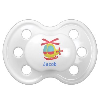 Yellow Helicopter Baby Pacifier