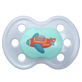 Colourful Jet Plane Baby Pacifier