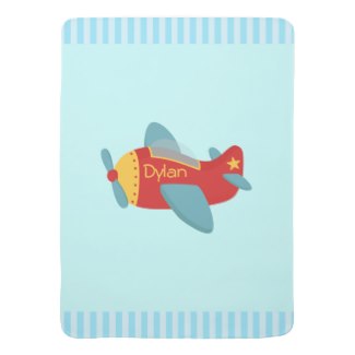 Colourful Aeroplane Baby Blanket