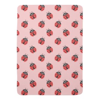 Cute Ladybug Pattern Baby Blanket