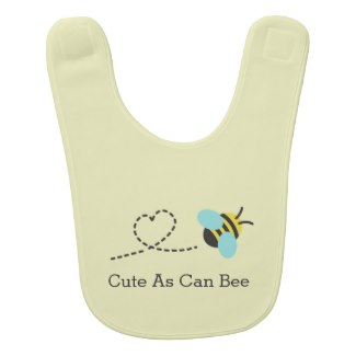 Bumble Bee Heart Trail Baby Bib