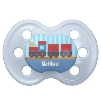 Colourful Train with Cargo Baby Pacifier