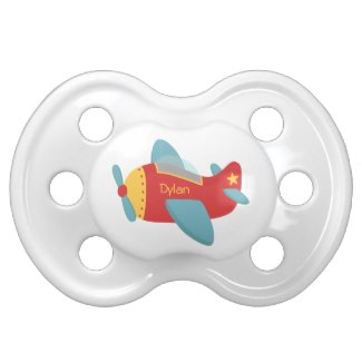 Colourful Aeroplane Baby Pacifier