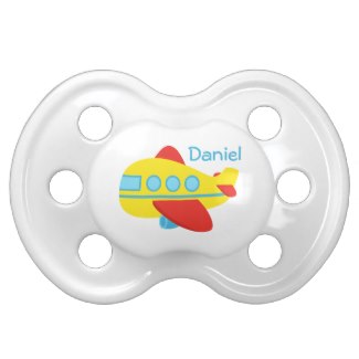 Colourful Passenger Aeroplane Baby Pacifier